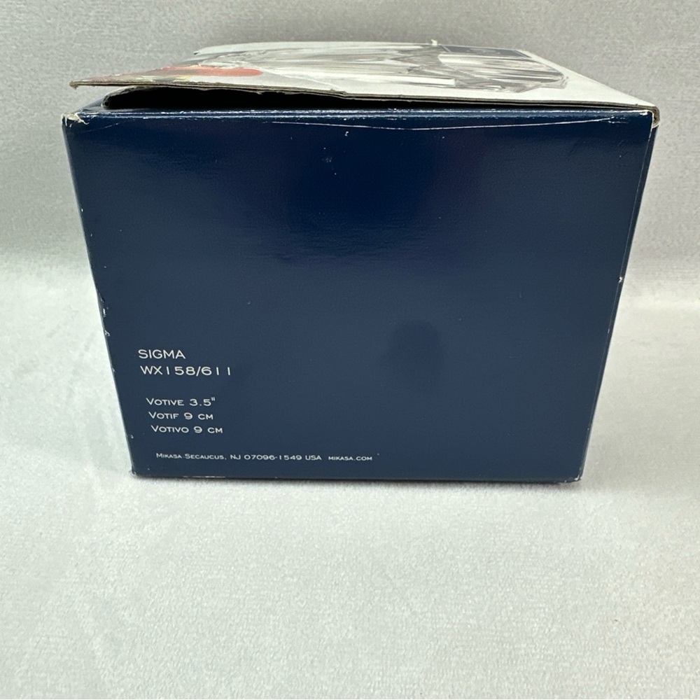 Mikasa Crystal Votive Glass Decorative Sigma Candle Holder - Picture 9 of 14
